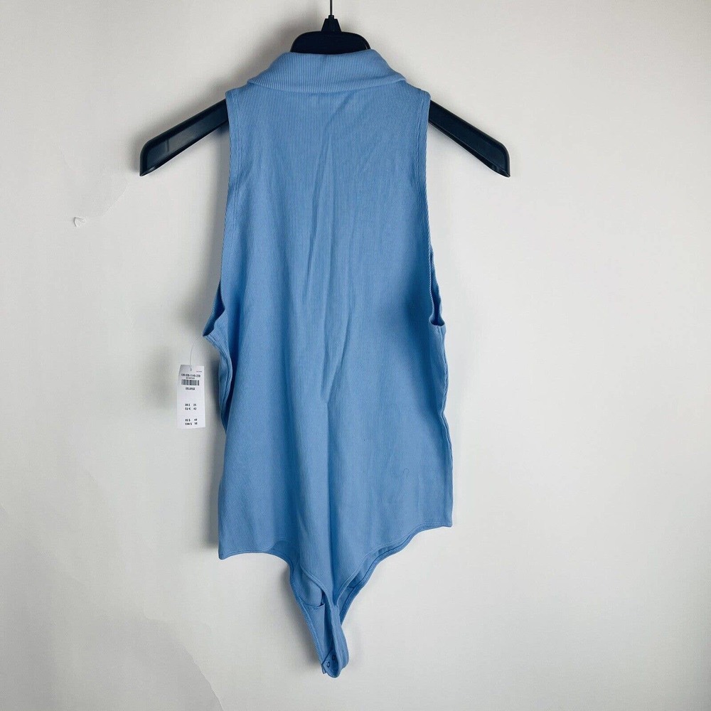 New Abercrombie & Fitch Womans Sz XL Soft A&F Ribbed Polo Bodysuit Blue NWT - Picture 7 of 7
